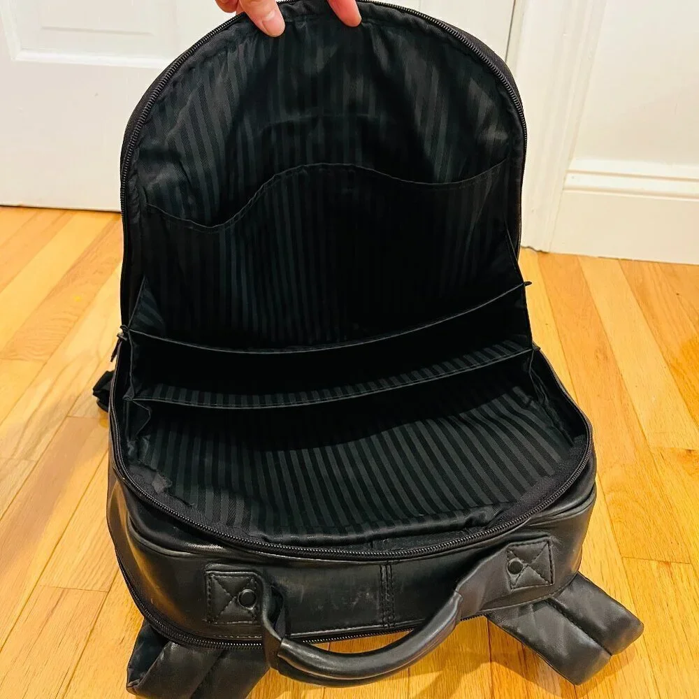 Tumi Vintage Alpha Napa Leather Laptop Backpack Carry Bag 9640D3